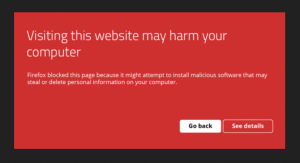 ワードプレスサイトで「このサイトはパソコンに損害を与える可能性があります」と赤い画面になって表示される場合の対処方法