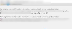 Cannot modify header information - headers already sent byと表示され様々なワードプレスの管理機能が使えない場合の対処方法